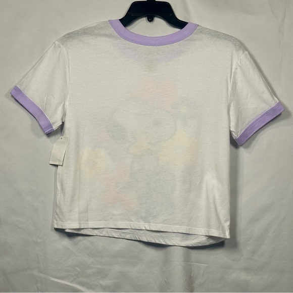 Peanuts Snoopy T-Shirt with Purple and Pastel Flowers - Picture 3 of 3